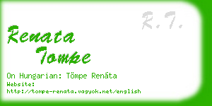 renata tompe business card