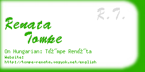 renata tompe business card